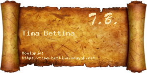 Tima Bettina névjegykártya