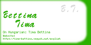 bettina tima business card